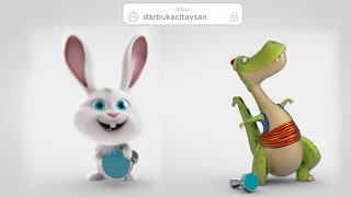 Yeni Yapı Kredi Reklamı - Darbukacı Tavşan ve Dinozor Resimi