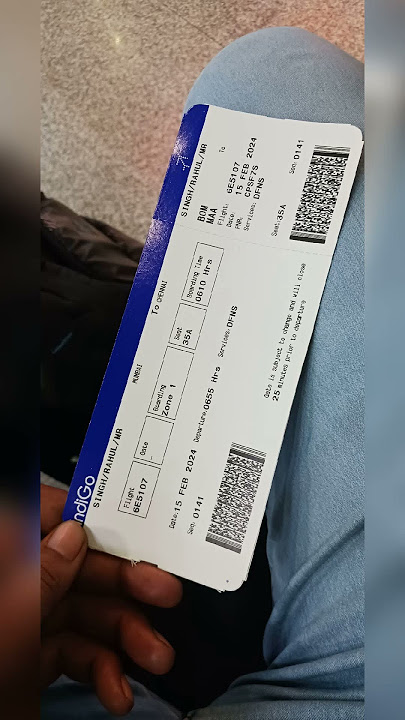 Indigo flight boarding Pass