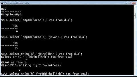 Oracle SQL Single Row Functions Basics