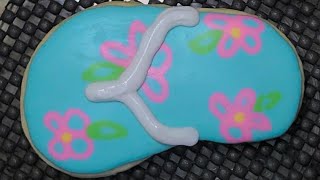 How to decorate flip flop sugar cookies!