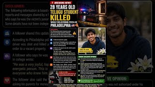 28 yr old Telangana student shot incident vacant unit in Philadelphia || KE