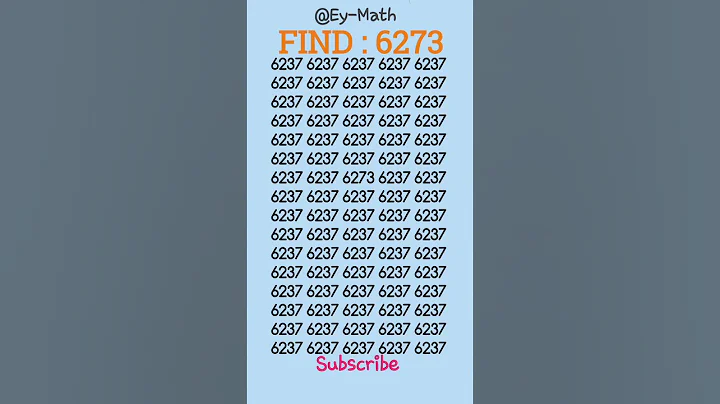 You're genius? Spot the odd 6273 in 10 seconds! ##fypシ゚viral #fypシ゚ #iq #iqtest #shorts