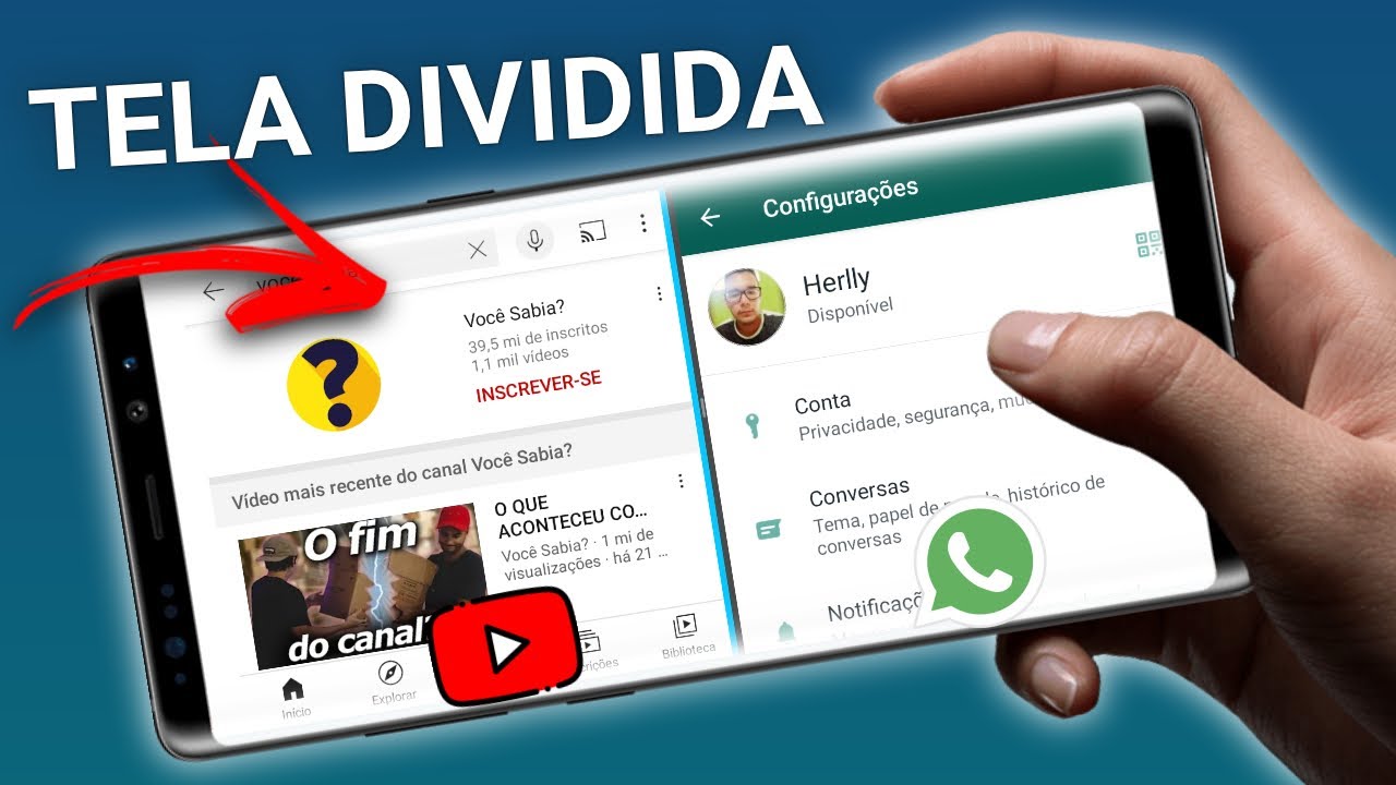 COMO DIVIDIR A TELA DO CELULAR _ USAR 2 APLICATIVOS SIMULTANEAMENTE ...