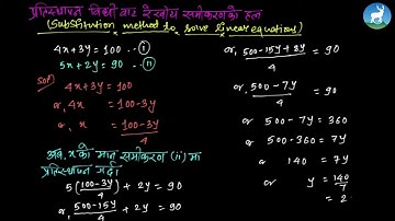 Krishna Prasad Aryal - Unit - 10 - Substitution Method to Solve Linear Equation - Class 9