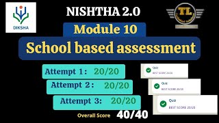 Nishtha module 10 answers || School Based assessment quiz answers in English (Nishtha 2.0) (Diksha)