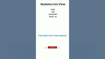 React JS Skeleton loading animation #shortsvideo #reactjstutorial
