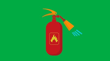 Fire Extinguisher Animated Green Screen