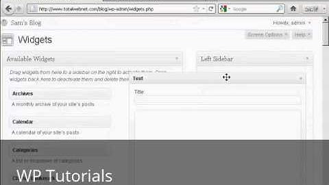 Video 24 Place a Banner In the Sidebar of Your WordPress Blog