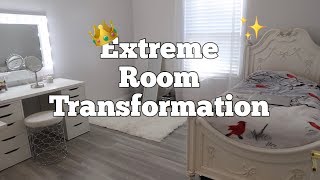 Extreme Room Transformation on a budget + Makeup Vanity Installation