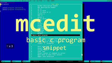 Midnight Commander #8 built in AWESOME Linux text editor, mcedit user menu