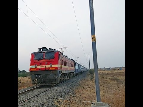 Jaipur - Secundarabad Express with Red Chilli ET WAP-4 #22856 at mps : 200 subscriber special video