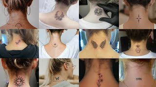 Back Neck Tattoos For Girls 2022 / Cute Back Neck Tattoo Ideas For Ladies / Women's Tattoo Idea 🔥