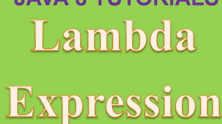 Lambda Expression in Java 8