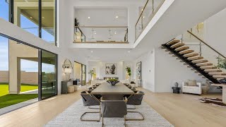 Exquisite Modern Estate with Stunning Panoramic Scenery in Porter Ranch Priced at $3,888,000.