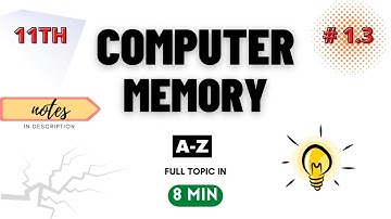 Computer memory | Primary , Secondary | Class 11 computer science | chapter 1 ( part-3 )