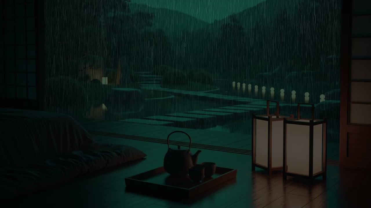 Endless Rain in a Dark Room | Peaceful Night Sounds for Deep Sleep