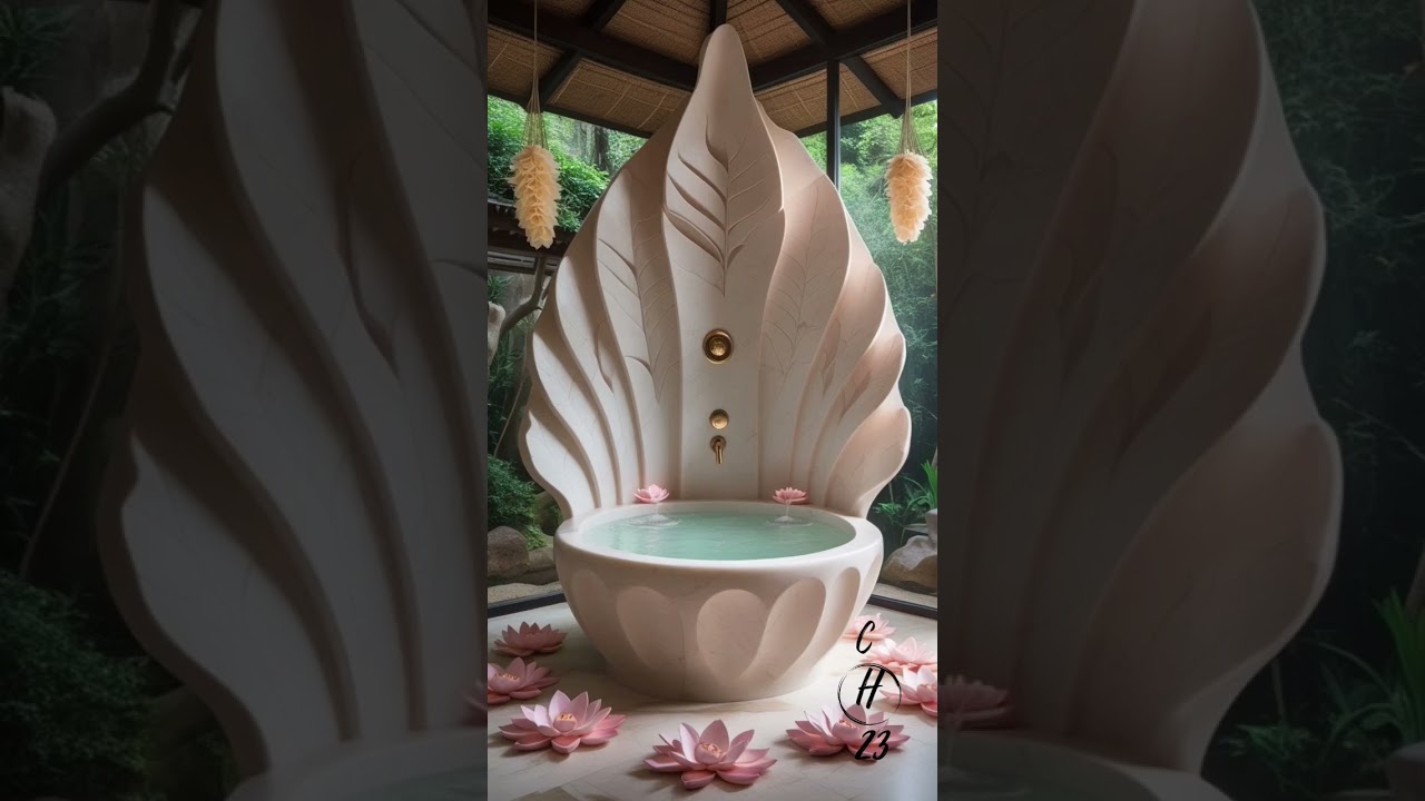 Baignoire inspire d'une pétales de fleurs🌷 