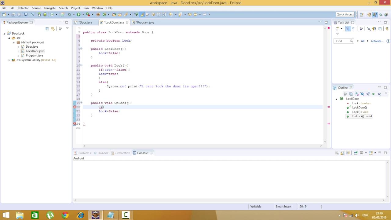 How To Create a Lockable Door in Java - YouTube