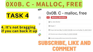 0x0B. C - malloc, free; ALX : 4. It
