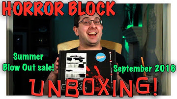 UNBOXING! Horror Block Summer Blow Out Sale September 2016