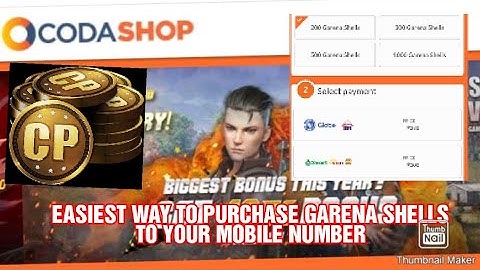 EASY WAY TO PURCHASE GARENA SHELLS TO YOUR MOBILE # AND CONVERT TO CP (COD)