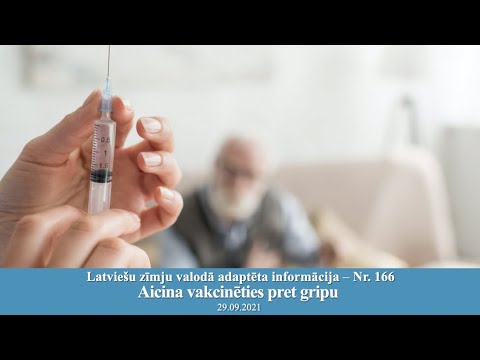 Videoziņas Nr.166 “Aicina vakcinēties pret gripu”