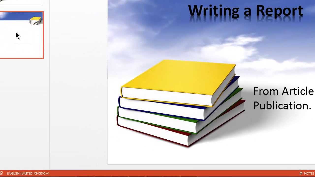 report writing presentation ppt