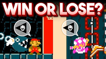 The Winner LOST in this 4 Lane 1v1v1v1 VS Level...? (Super Mario Maker 2)