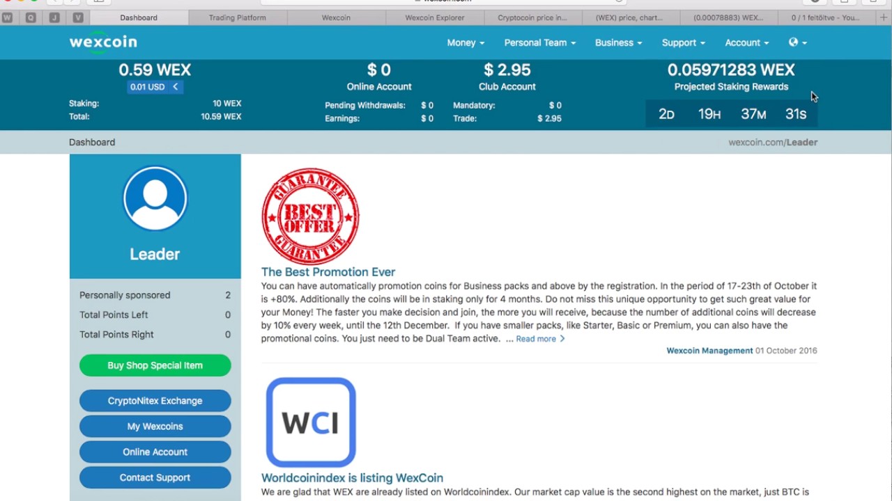 Wexcoin features short