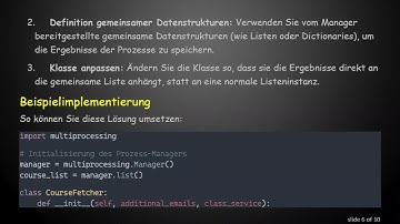 Wie man Klassenattribute in Python mit multiprocessing effizient über Prozesse hinweg aktualisiert