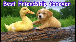 🎶A Little Yellow Duckling Finds Friendship In The Woods 🐥🐶