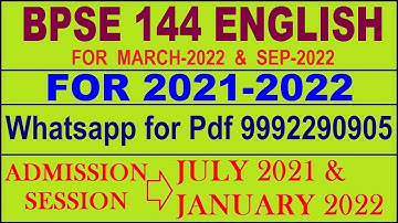 BPSE 144 Solved Assignment 2021-22 in ENGLISH |  BPSE 144 Solved Assignment 2021-22 | BPSE 144 2022