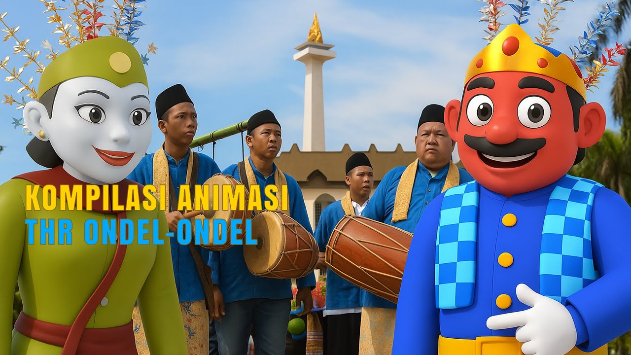 kisah dibalik ondel ondel | pengenalan ondel ondel dapet THR & jualan bakso