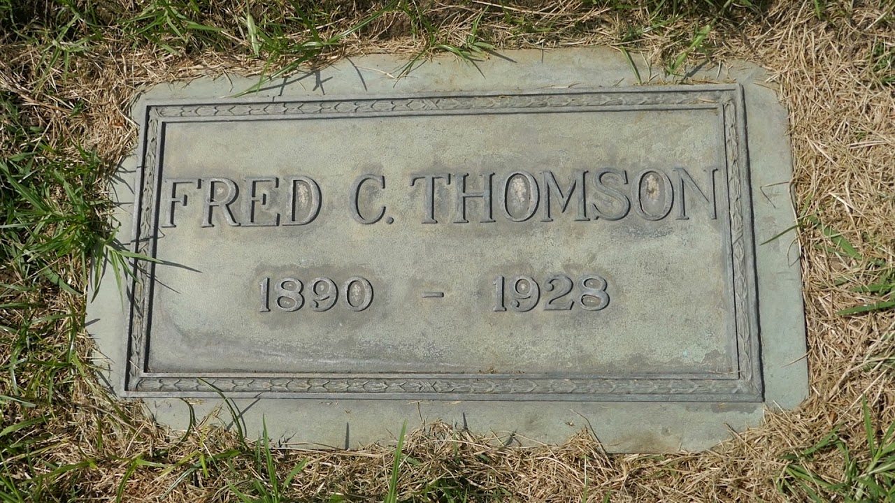 Actor Fred Thomson Grave Whispering Pines Forest Lawn Cemetery Glendale California USA July 22, 2021