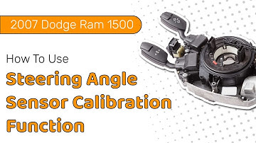 How to Use Steering Angle Sensor Calibration Function on SDS | 2007 Dodge Ram 1500