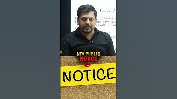 NTA Public Notice – Big Update for All Aspirants! 🔥 #harshsir #ntaupdate #jeemain #VED #shorts