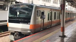 【瞬く街並み】"青梅特快" 立川駅発車《中央快速線E233系》