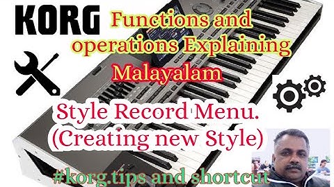 Style Record Menu.. (New Style Creation)