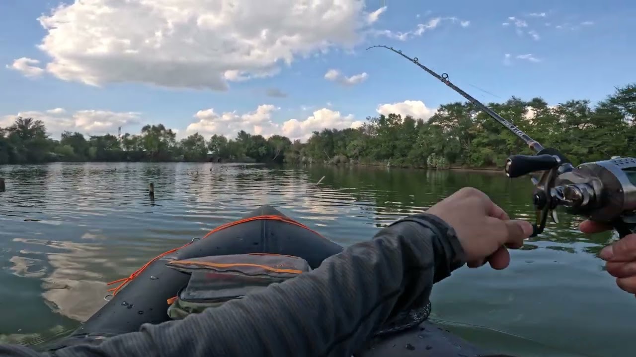 Bass Fishing in USA Live streaming highlight new prototype lure packraft inflatable kayak megabass