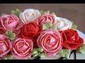 Comment faire des roses avec de la crème de beurre.Розы из масляного крема.🌹🌹🌹Рецепт. MK.