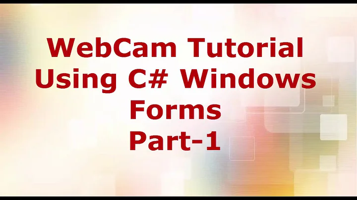 Capture Images from Webcam in C# Part-1
