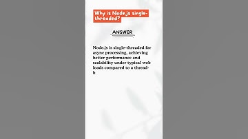 Why is Node.js Single-Threaded? Node Interview Insights - Master MERN Stack Concepts #shorts