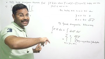 Problem on Gauss Divergence theorem||B tech Maths M2@maths naresh eclass
