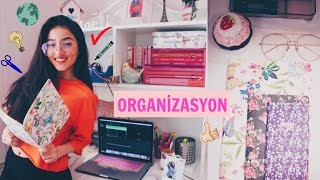 ÇALIŞMA MASASI ORGANİZASYON + TUR ♡ | İrem Çalhan