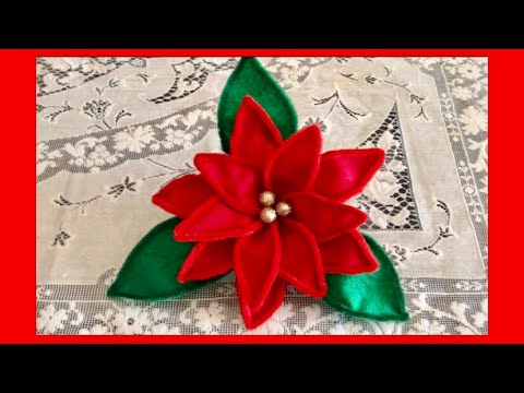 FLOR DE NOCHEBUENA HECHA CON FIELTRO - YouTube