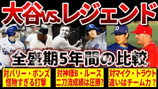 Monster] Shohei Ohtani's performance compared to other MLB legends