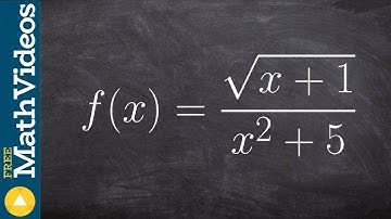 Find the domain of a function with the radical in the numerator