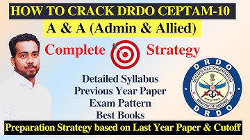 How to Crack DRDO Ceptam 10 Admin & Allied Exam| Detailed Syllabus,Best Books & Preparation Strategy