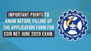 CSIR NET June 2020 Exam - How to Fill Application Form - Do