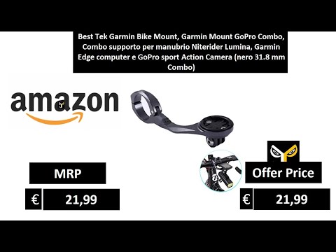 Best Tek Garmin Bike Mount Garmin Edge computer e GoPro sport Action Camera Combo supporto per manubrio Niterider Lumina nero 31.8/ mm Combo Garmin Mount GoPro Combo